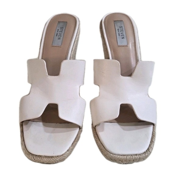 Steven New York Women's White Wedges, Size 10 - Picture 1 of 6